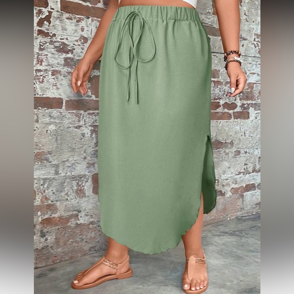 Elegant Dusty Blue  Women's Skirt - Picture 12 of 16